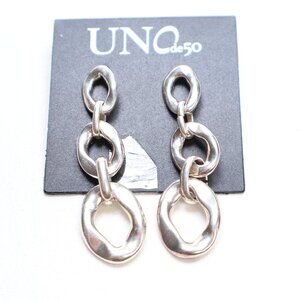 Uno de 50 Silver Tone Yolo Joyful Post Drop Earrings $140